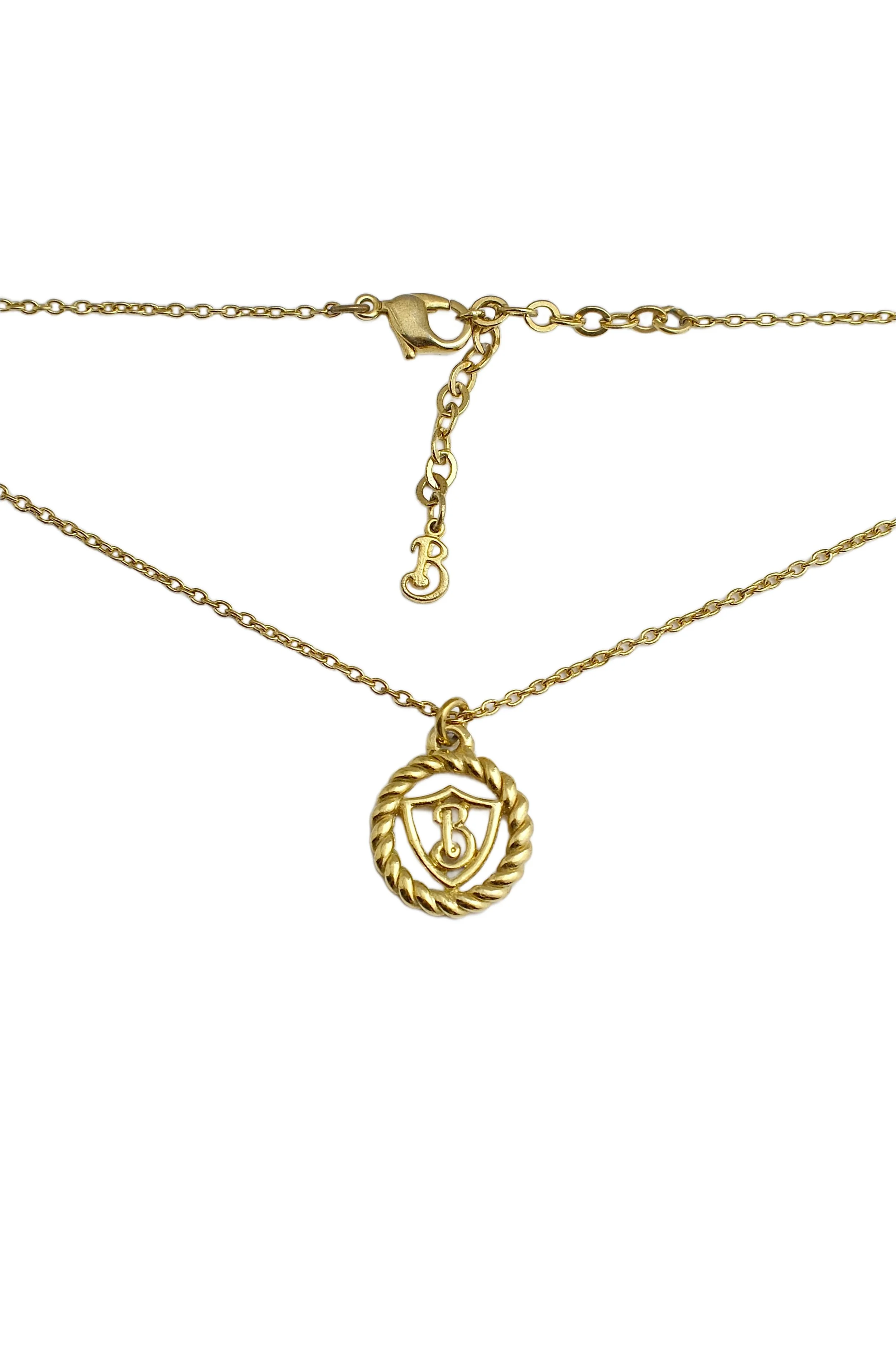 Authentic Vintage Celine Gold Button Medallion Necklace — LUXE